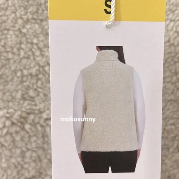 NWT Sage Collective Sherpa Fleece Lined Vest, Cream - Picture 3 of 8